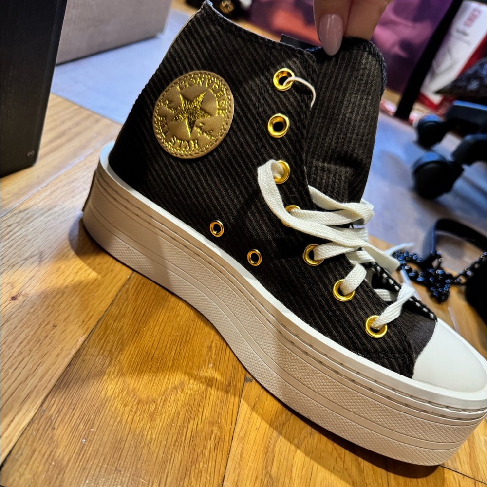 Brand new high top platform converse sneakers